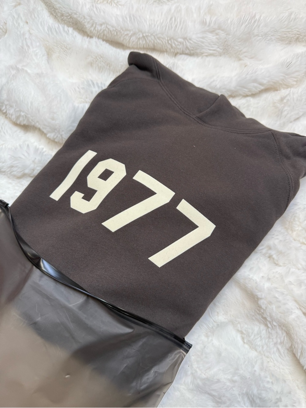 Fear of God 1977 Crewneck Sweatshirt - Charcoal with Cream Graphic